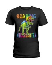 Roaring Kindergarten dinosaur back to school Ladies T-Shirt thumbnail