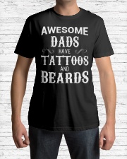 Awesome Dads have tattoos and beards Classic T-Shirt lifestyle-mens-crewneck-front-1