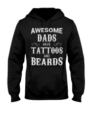 Awesome Dads have tattoos and beards Hooded Sweatshirt thumbnail