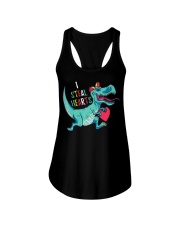 Valentines day dinosaur I steal hearts Ladies Flowy Tank thumbnail