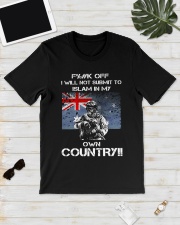 Fuck off I will not submit to islam in my own coun Premium Fit Mens Tee lifestyle-mens-crewneck-front-17