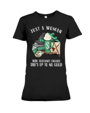 Just a woman who solemnly swears Premium Fit Ladies Tee thumbnail