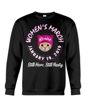 Cat women's march still here still nasty Crewneck Sweatshirt thumbnail