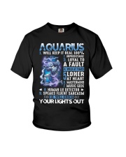 Aquarius will keep it real 100 unpredictable Youth T-Shirt thumbnail