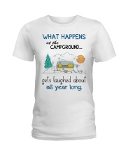 What happens at the campground gets laughed Ladies T-Shirt thumbnail