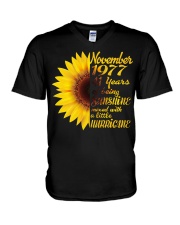 November 1977 41 years of being sunshine mixed V-Neck T-Shirt thumbnail