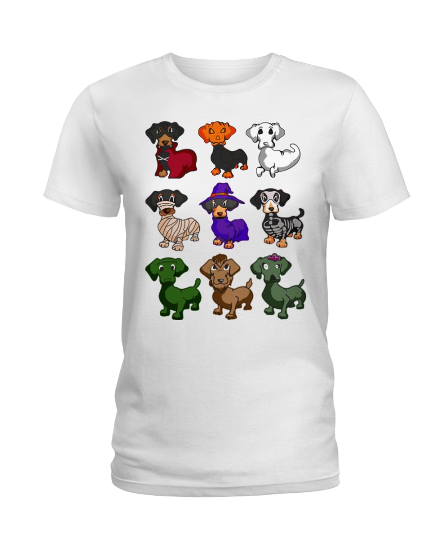 Dachshund happy Halloweiner Ladies T-Shirt