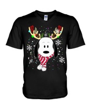 Christmas Reindeer V-Neck T-Shirt thumbnail