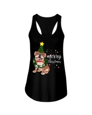 Merry Christmas pug dog Ladies Flowy Tank thumbnail