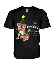 Merry Christmas pug dog V-Neck T-Shirt thumbnail