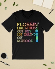 Flossin' like a boss on my 100th day of school Premium Fit Mens Tee lifestyle-mens-crewneck-front-19