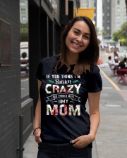 If you think I'm batshit crazy you should meet my Ladies T-Shirt lifestyle-women-crewneck-front-5