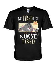 No tired like nurse tired cat V-Neck T-Shirt thumbnail