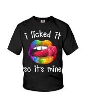 LGBT lip I licked it so it's mine Youth T-Shirt thumbnail