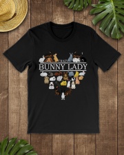 heart crazy bunny lady Premium Fit Mens Tee lifestyle-mens-crewneck-front-18