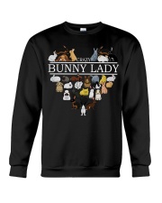 heart crazy bunny lady Crewneck Sweatshirt thumbnail