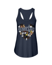 heart crazy bunny lady Ladies Flowy Tank thumbnail