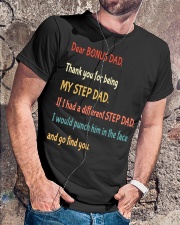 Dear bonus Dad thank you for being my step dad Classic T-Shirt lifestyle-mens-crewneck-front-4