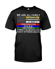 We are all family dispatch corrections emt firefig Premium Fit Mens Tee front