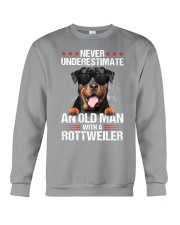OLD MAN WITH ROTTWEILER Crewneck Sweatshirt thumbnail