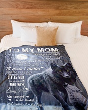 Special gift for MOM Large Fleece Blanket - 60" x 80" aos-coral-fleece-blanket-60x80-lifestyle-front-02