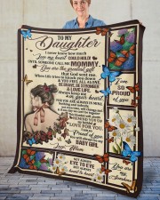 Special gift for daughter - To my daughter Fleece Blanket - 50" x 60" aos-coral-fleece-blanket-50x60-lifestyle-front-02