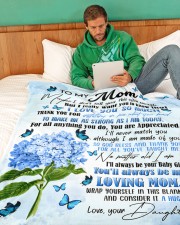 Special gift for MOM Large Fleece Blanket - 60" x 80" aos-coral-fleece-blanket-60x80-lifestyle-front-06