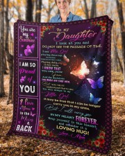 Special gift for daughter - Buffterfly daughter Fleece Blanket - 50" x 60" aos-coral-fleece-blanket-50x60-lifestyle-front-02c