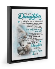 Perfect Gift For Your Daughter - To my daughter Floating Framed Canvas Prints Black tile