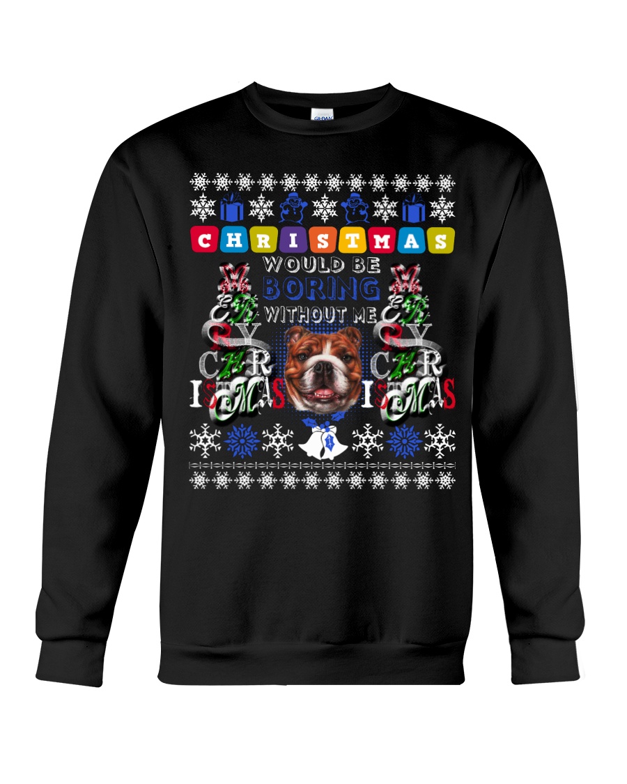 BULLDOG-CHRISTMAS Crewneck Sweatshirt
