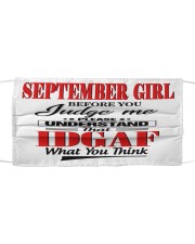 SEPTEMBER GIRL-V Cloth face mask front