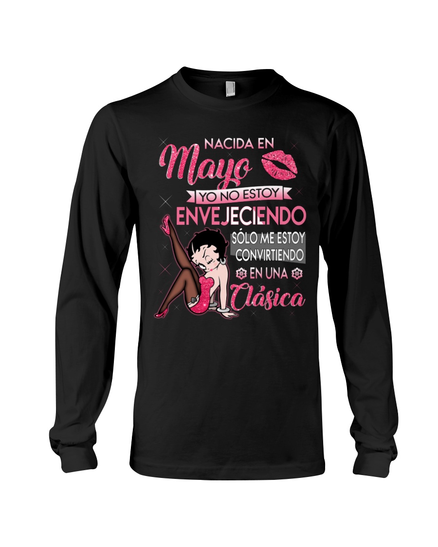 Camisetas sublimadas mujer clásica nacida en Mayo Long Sleeve Tee