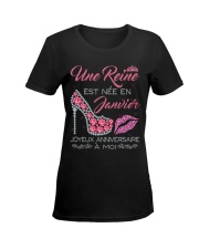 Janvier Joyeux Anniversaire Tee Shirt Femme Ladies T-Shirt women-premium-crewneck-shirt-front