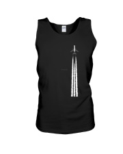 PLANE WITH CONTRAILS Unisex Tank thumbnail