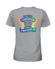 Retired Caregiver Back Ladies T-Shirt back