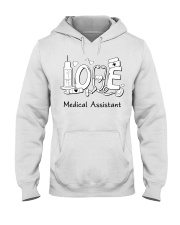 LOVE - Light BG - medica assistant Hooded Sweatshirt tile