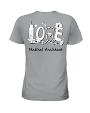 LOVE - Light BG - medica assistant Ladies T-Shirt back