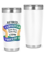 Retired Caregiver Tumbler Light 20oz Tumbler front