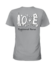 LOVE - Light BG-Registerd Nurse Ladies T-Shirt back
