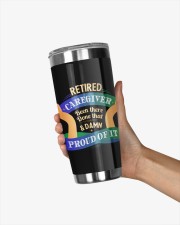 Retired Caregiver Tumbler 20oz Tumbler aos-20oz-tumbler-lifestyle-front-21