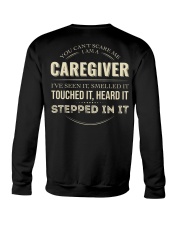 Cant Scare Caregiver Back Dark Crewneck Sweatshirt tile