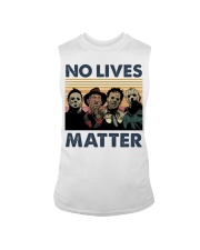 Horror Halloween Characters No Lives Matter Retro Sleeveless Tee tile