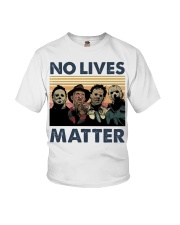 Horror Halloween Characters No Lives Matter Retro Youth T-Shirt tile