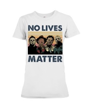 Horror Halloween Characters No Lives Matter Retro Premium Fit Ladies Tee tile