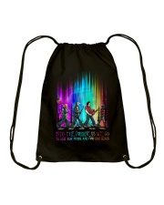 Into The Darkness We Go To Lose Our Minds Drawstring Bag tile