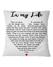 In My Life Square Pillowcase back