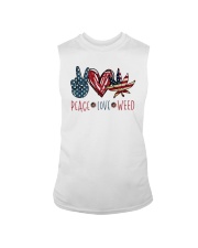 Weed Peace Love Sleeveless Tee tile