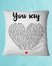 You Say Square Pillowcase aos-pillow-square-front-lifestyle-2