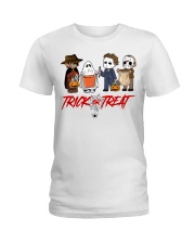 Horror Characters Trick Or Treat Ladies T-Shirt tile