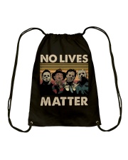 Horror Halloween Characters No Lives Matter Retro Drawstring Bag tile
